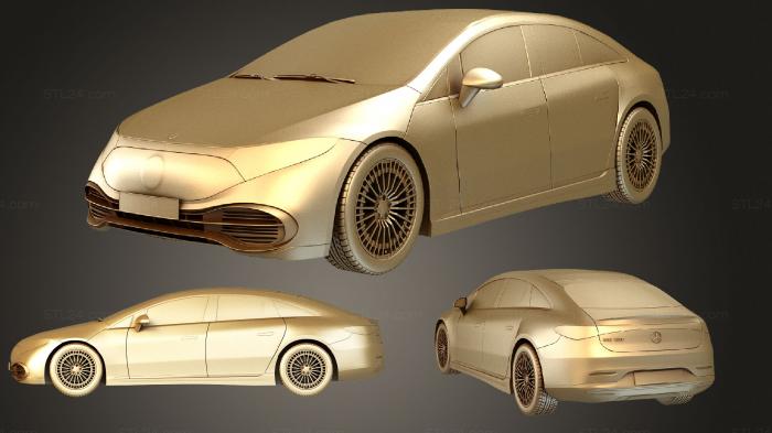 Автомобили и транспорт (Mercedes Benz EQS, CARS_2451) 3D модель для ЧПУ станка